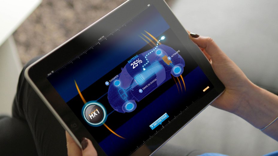 Work: ergonomic, interactive design. Automotive iPad app prototype